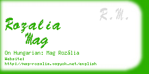 rozalia mag business card
